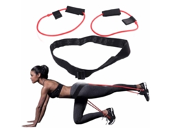 Cinturón De Resistencia Para Tonificar La Cintura Y Desarrollar Músculo Con Banda Elástica Ajustable Para Ejercicios En Casa, Gimnasio Y Viajes.