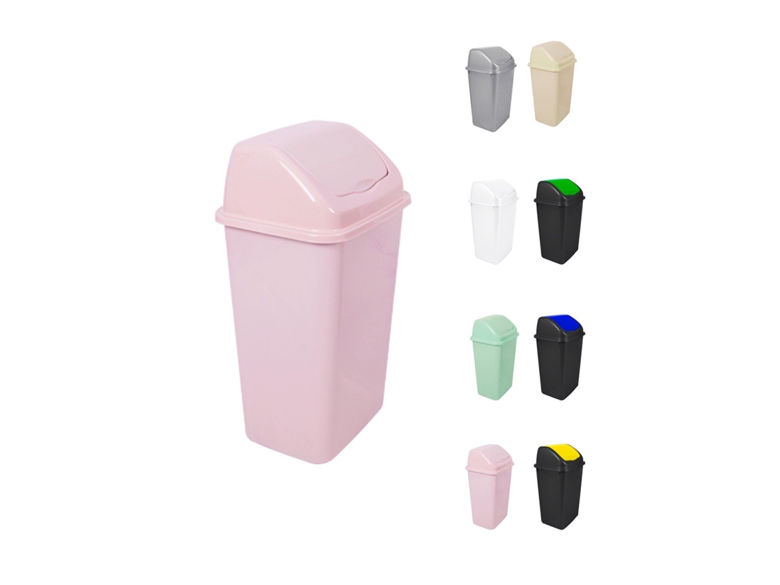 Cubo de basura con tapa giratoria de 30/50 litros ideal para el hogar y la oficina rosa 30 L Jardim202