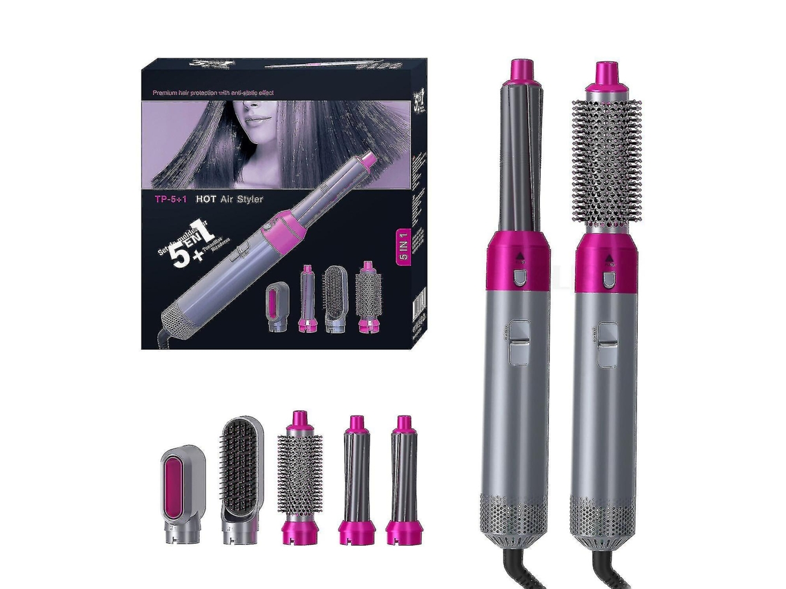 Secador de pelo 5 en 1, voluminizador, alisador, cepillo, peine caliente, soplador eléctrico, enchufe europeo Yunzii