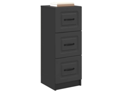 Maison Exclusive - Cajonera Negro 33 X 34,5 X 87 Cm Madera De Ingeniería