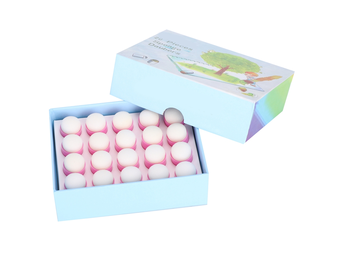 20pcs Esponjas De Dedo Para Pintura Diy Set De Estampado Y Pintura Mano Para Manualidades Con Tinta