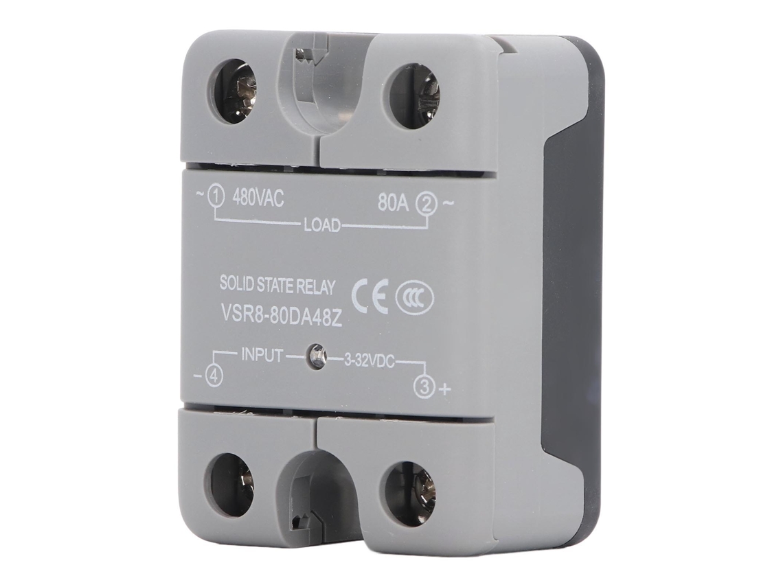 Relé Estático Ssr De Cc A Ca, 80 A, Entrada De 3-32 V Cc, Salida De 480 V Ca, Geya Vsr8-80da48z