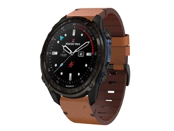 Bracelete Para Garmin Descent Mk3i (43mm) - Couro - Fivela De Aço (20mm) Marrom