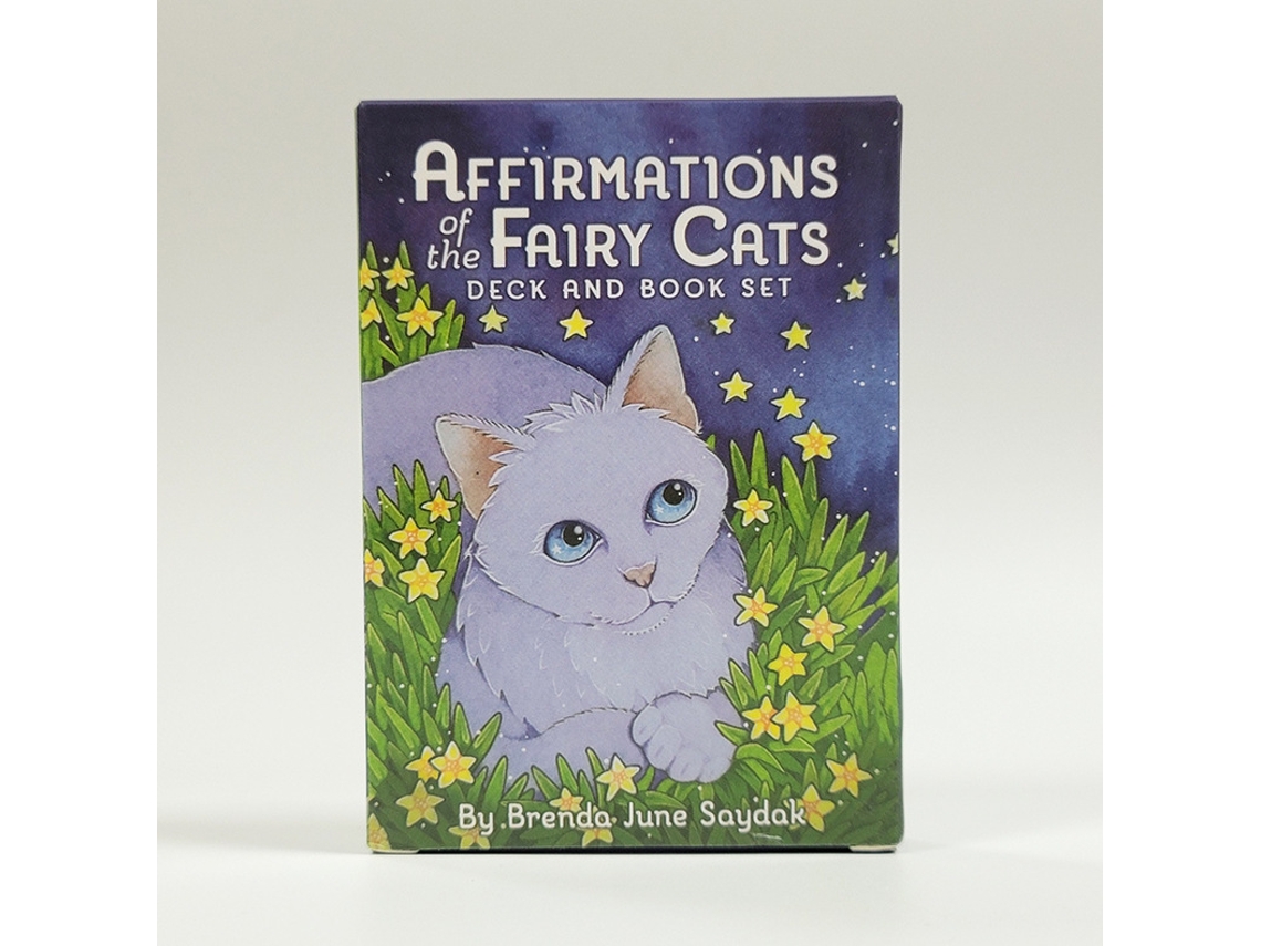 Cartas Del Oráculo Del Gato Hada Para Animar A Los Niños, Que Contienen 41 Cartas, Empaquetadas En Una Caja Colorida.