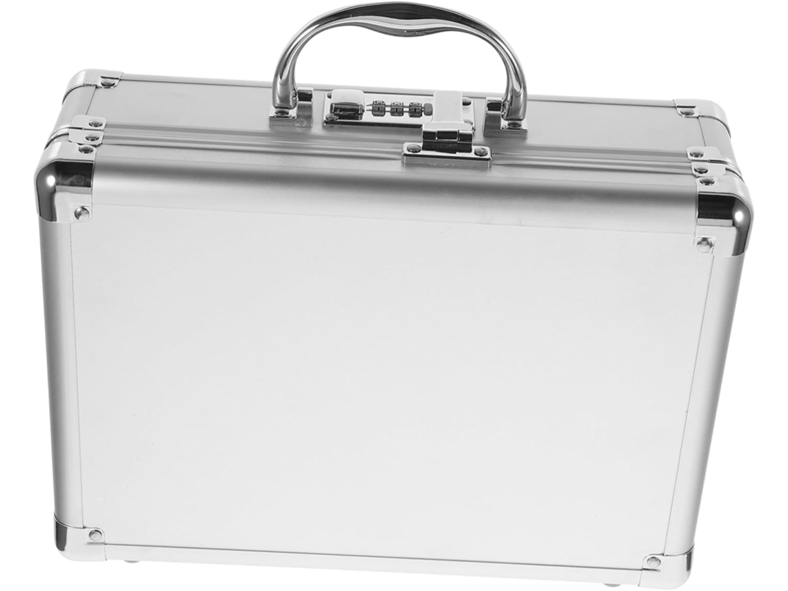 Caja de herramientas con relleno de espuma, estuche metálico para almacenamiento y transporte, organizada por Gokoco