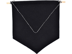 Colección de broches de pared negros, guirnalda de 2 piezas para decoración de bodas y fiestas, lienzo GOKOCO