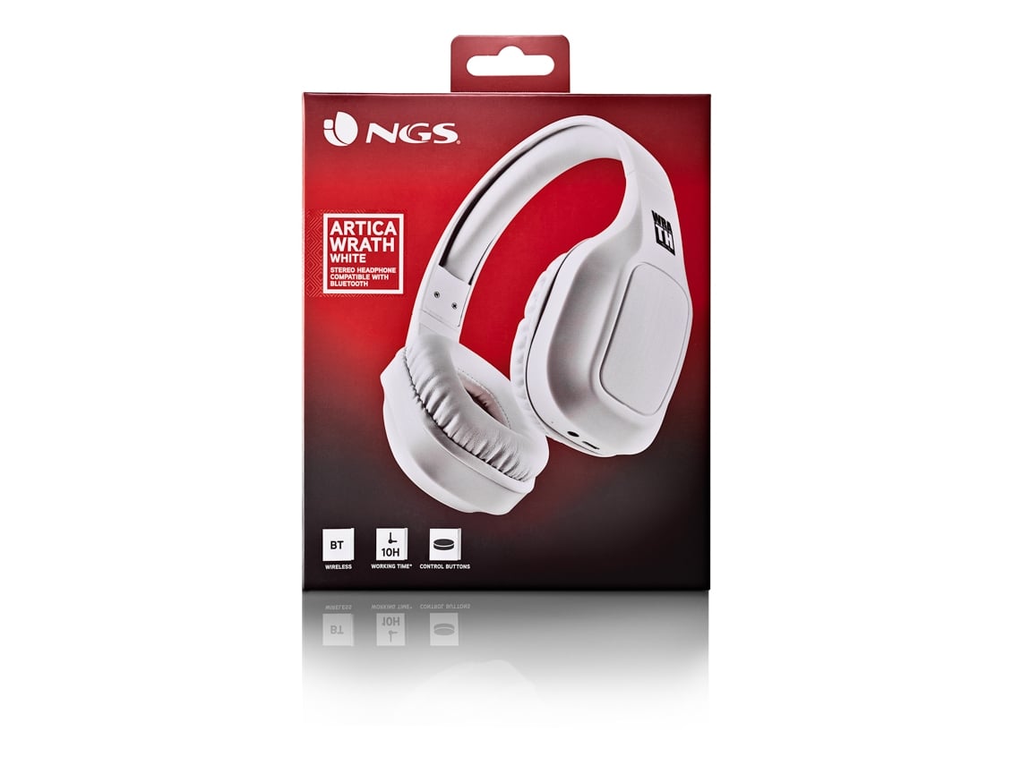 Auriculares Bluetooth NGS Artica Ira Blanca: 10 Horas de