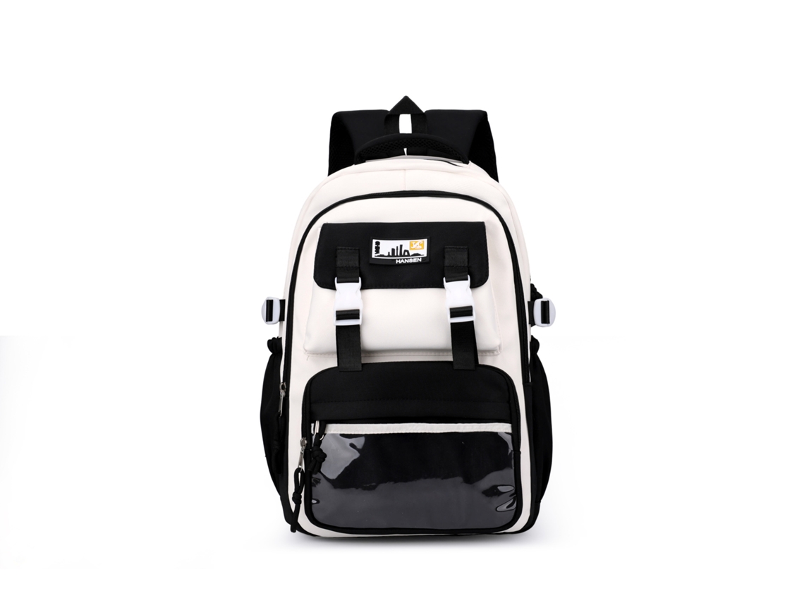 Mochila estudiantil de gran capacidad para cuatro piezas, modelo 2025, negra, 30*14*47