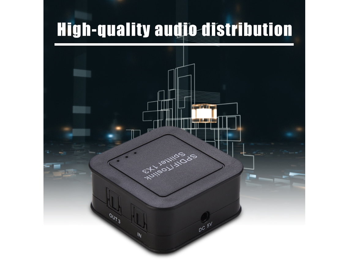 Divisor Óptico 1×3 1 Entrada 3 Salidas Compatible Con Lpcm2.0/dts/dolby-ac3 Divisor De Audio De Fibra Óptica