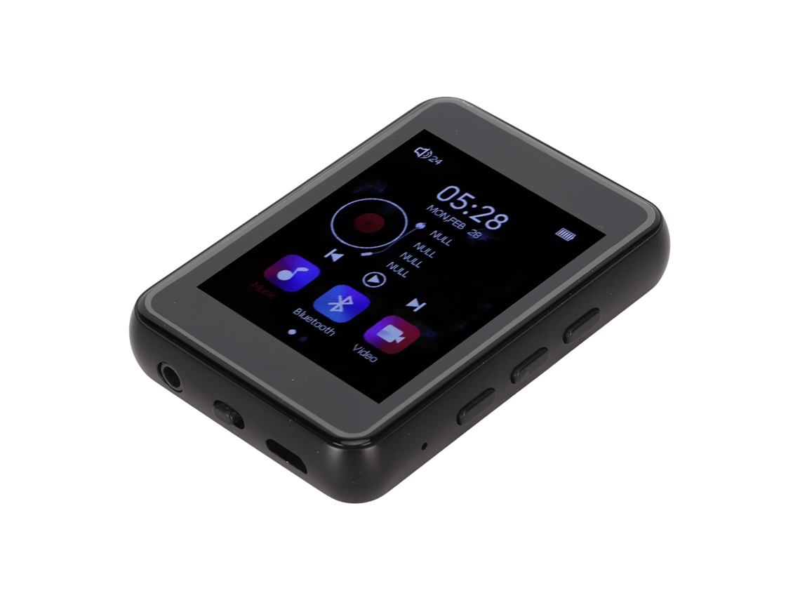 Reproductor MP3/MP4 Bluetooth Yizhood Mp06 de 2,4 pulgadas con pantalla táctil y 16 GB (negro)