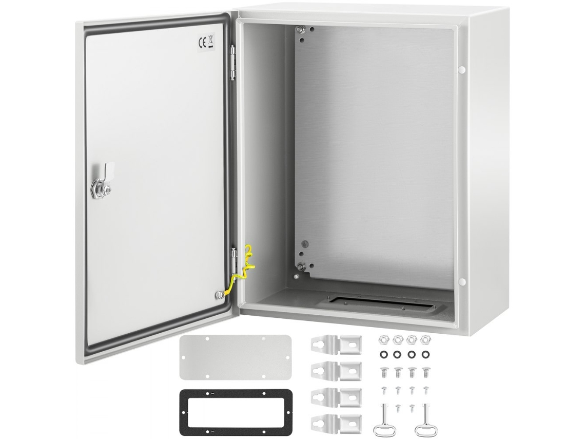 Armario Eléctrico De Pared Ip66 50x40x25 Cm Acero Con Placa Y Cerradura