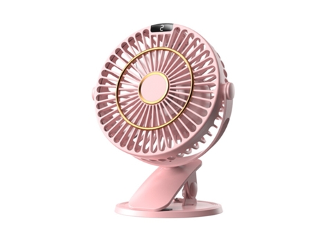 Ventilador con Clip de 5 Velocidades Recargable - Mini Ventilador de Escritorio Portátil USB con Clip, Pantalla LED Potente Ventilador de Mesa Sile...