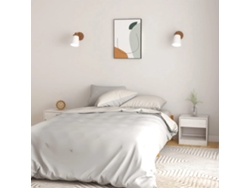 Mesitas de Noche LOVELY HOME Mesinha 2 Pcs 40X31X40 Cm Pinho Maciço Branco