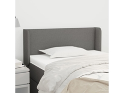 Cabecero con Alas de Tela 83x16x78/88 Cm Gris Oscuro