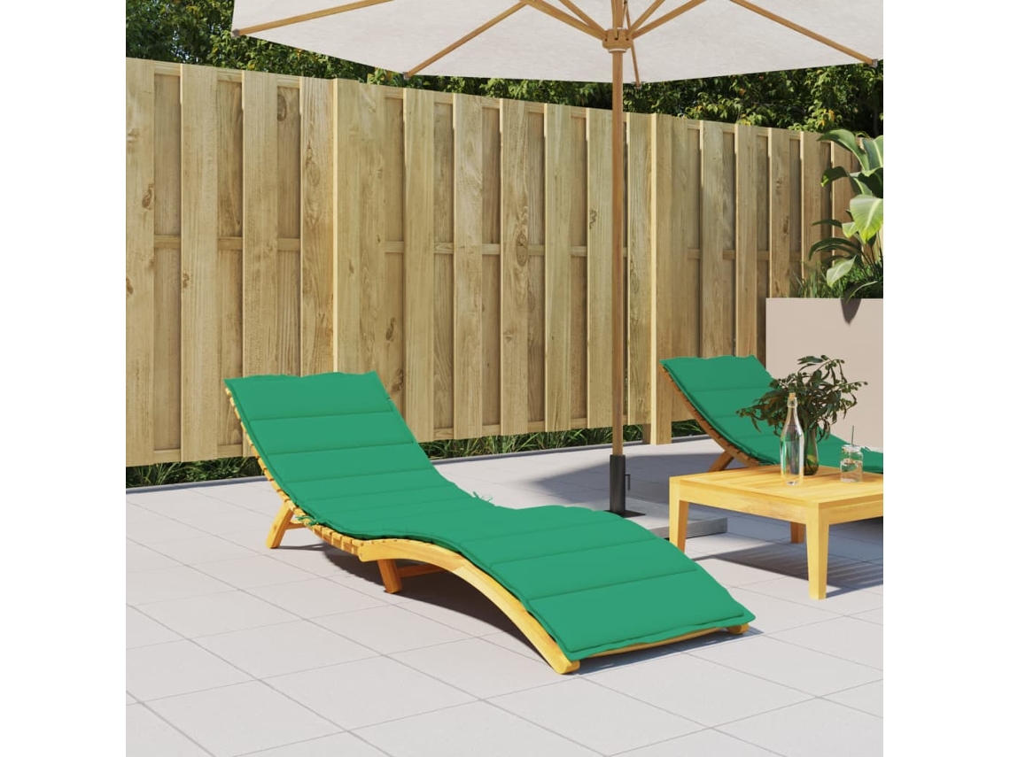 Cojín para tumbona 200x70x3 cm Tela Oxford Verde HARLANV1