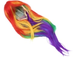 Peluca Larga Y Colorida Para Cosplay, Hecha De Fibra Resistente Al Calor, Cómoda De Llevar, Diseño Elegante.