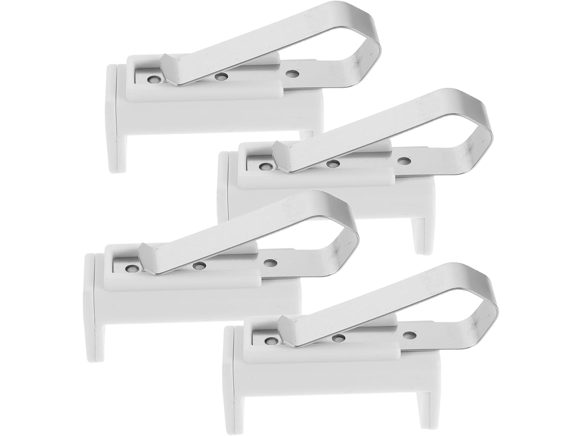 Juego De 4 Soportes De Clip De Abs Blanco Para Parasol, Para Control Remoto, Puerta De Garaje, Montaje Duradero.