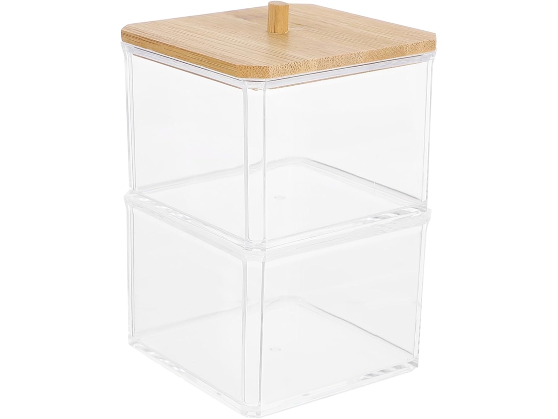 Contenedor, 1 Unidad, Contenedor Acrílico Para Hisopos De Algodón, Caja De Almacenamiento Para Hisopos De Algodón Diamond P