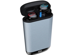 Auriculares Bluetooth True Wireless HBQ Q66 (In Ear - Micrófono - Gris)