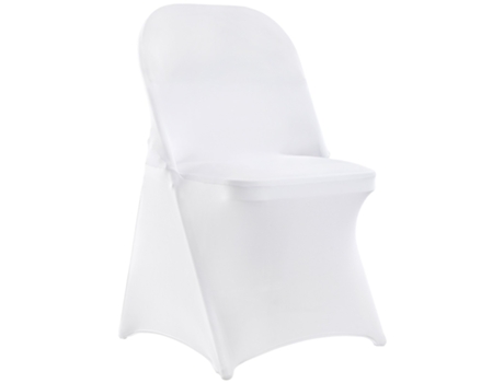 12 Uds. Fundas elásticas de LICRA para sillas, decoración blanca para banquetes y bodas VEVOR