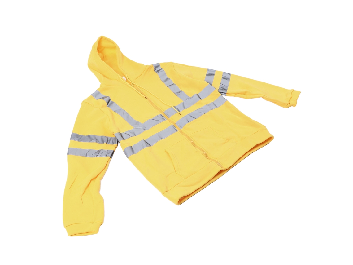 Camisa De Seguridad De Alta Visibilidad Para Hombre Con Franjas Reflectantes Y Capucha, Amarilla, Xxl