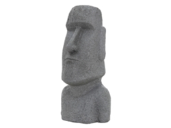 Figura De Jardín Isla De Pascua Moai Grey 37X26X78 Cm ECD