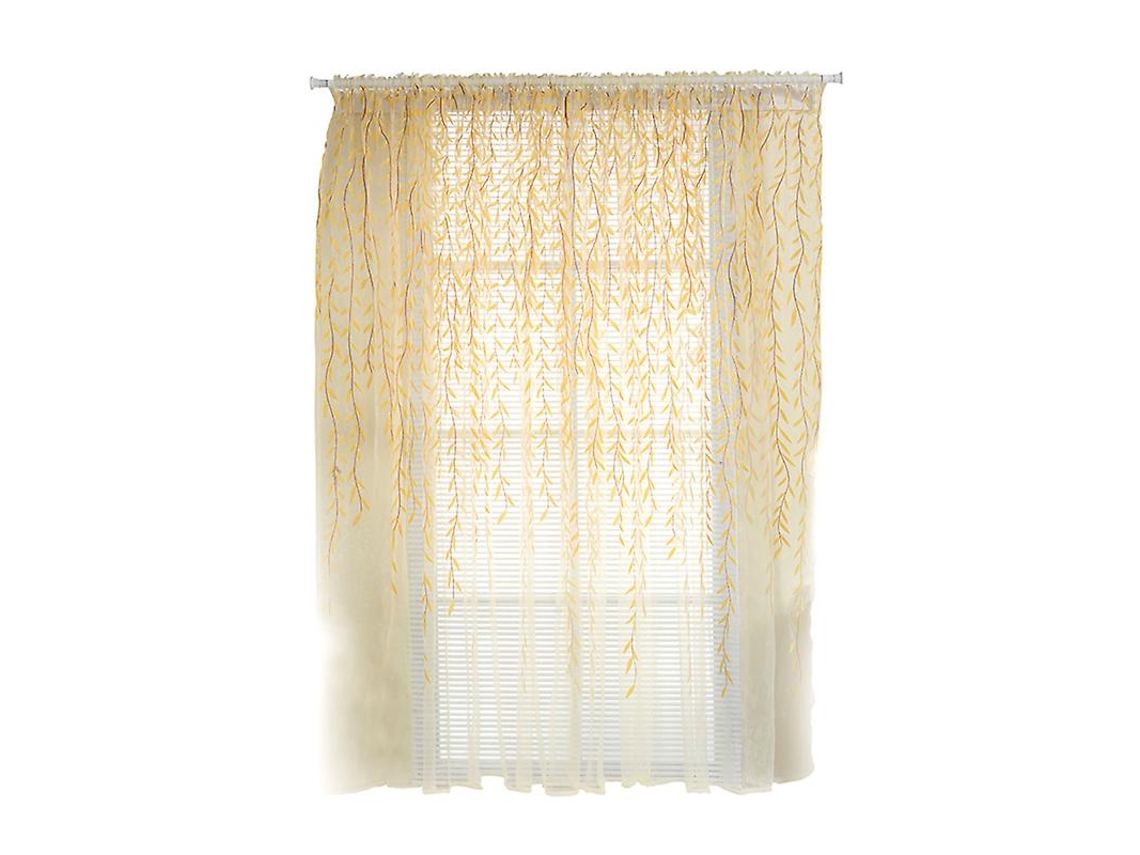 1 Uds. Cortinas transparentes para balcón dormitorio 100x200cm ALLINLESS