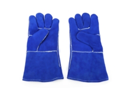 1 Par Blue Guantes Extendidos De Soldadura Resistentes Al Calor Para Hornear Cocinar Barbacoa
