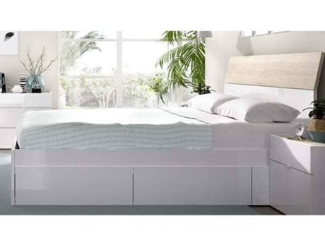 Homekit Cama Matrimonio 190x150 con 4 cajones natural doble dkit alice compatible colchón150x190