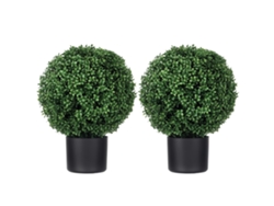 Esfera de boj artificial de 52x40 cm, decoración verde para jardín.