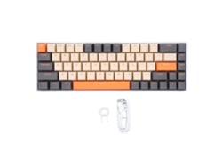 Teclado RGB con interruptores mecánicos rojos, 68 teclas