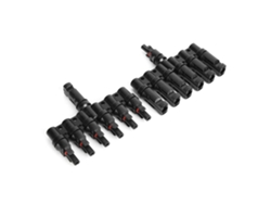 2026as-2 Piezas Adaptador T Sistema Solar Conector 6 a 1 Cable Accesorio IP67