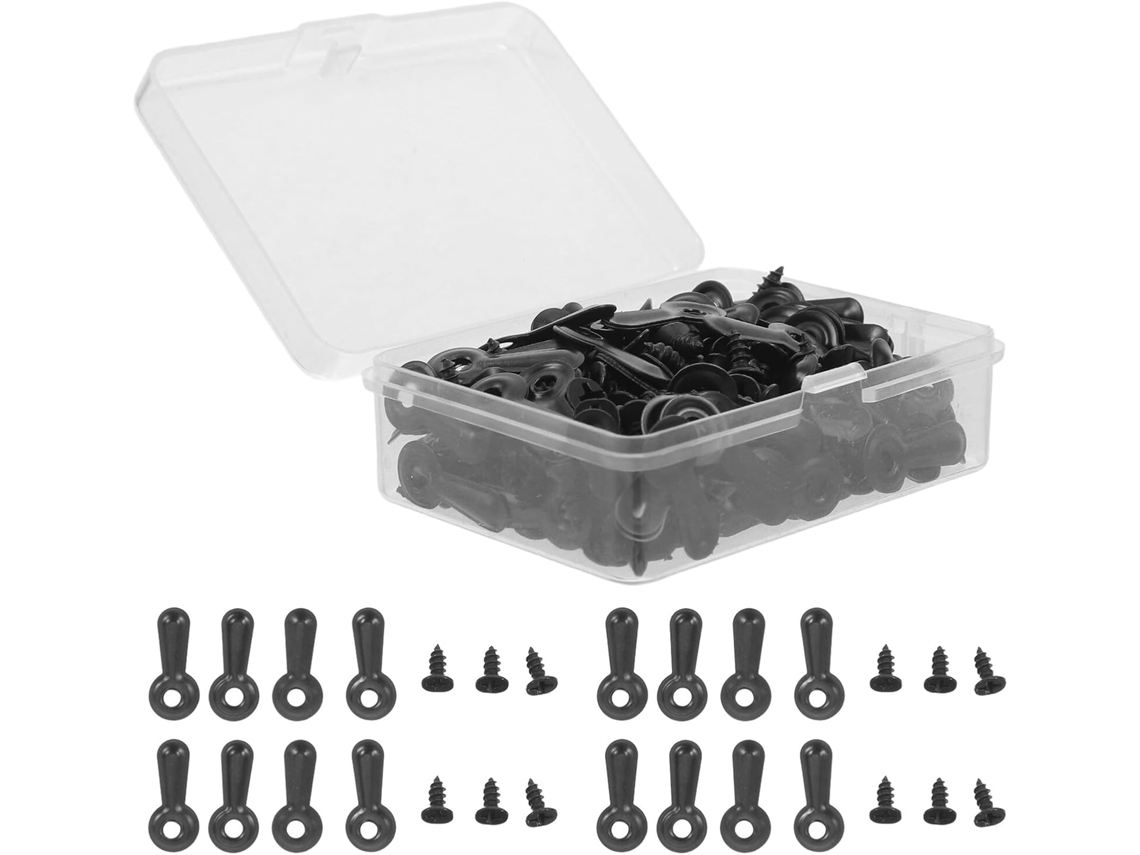 Juego de 160 clips de metal negro para marcos de fotos con diseño arqueado para mantener las fotos planas y evitar que se resbalen - GOKOCO