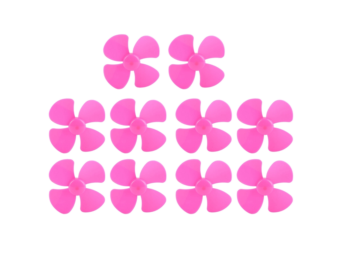 10 Piezas Hélices De 4 Láminas 100mm Con Agujero 2mm Para Modelos Diy Juguetes Xr-150 Rojo Rosa