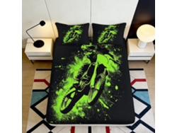 Microfibra Estampado Funda Negra Adolescentes Microfibra Diseño Almohada Juego Color 200x25cm