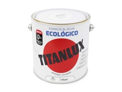 Esmalte TITANILUX 02T056625 A Base de Agua (Blanco Mate - 2,5 L)