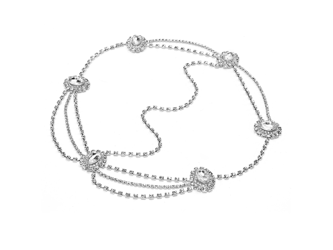 Vlrla-vintage Da Mulher Head Chain Headpiece Para Wedding
