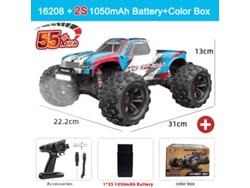Coche RC 116 sin escobillas 4x4 hasta 70 km/h, todoterreno de alta velocidad y drift eléctrico, ideal para niños y amantes de las carreras. Aeuzwr