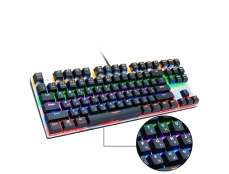 Teclado Gaming SLOWMOOSE 87 Mix (Mecánico - Ruso - Negro)