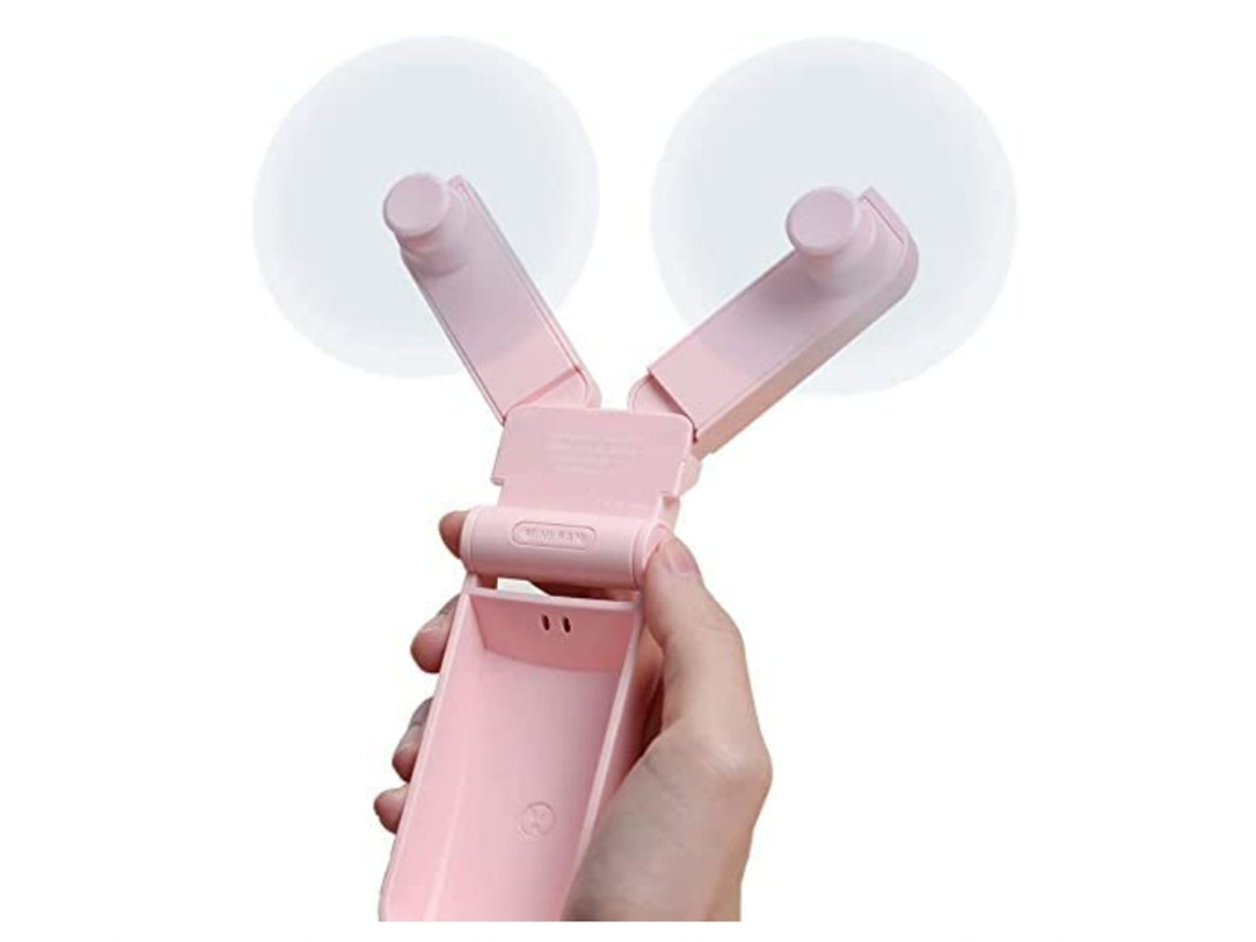 Ventilador personal plegable rosa de 2 velocidades Yizhood
