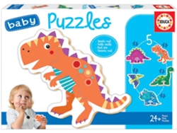Puzzle EDUCA 5 Baby Puzzles Dinosaurios (Edad Mínima: 2 Años - 3-5 Piezas)