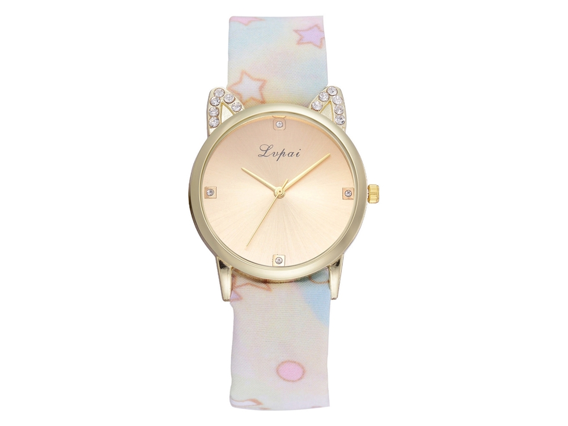 Reloj De Pulsera Lvpai Para Mujer Con Correa De Tela Y Movimiento De Cuarzo Blanco.