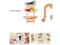 Soporte para tartas de varios pisos, acrílico resistente, 30 cm de alto, 25 cm de diámetro en la base, ideal para postres, diseño OEM ligero