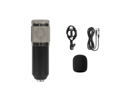 Micrófono de condensador profesional BM800, ideal para podcasts, transmisiones en vivo y karaoke (plata)