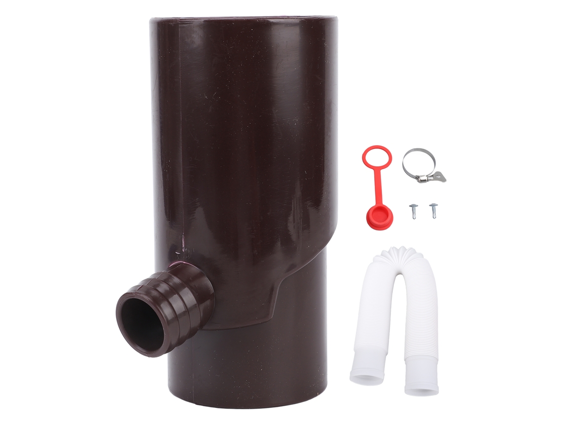 Colector desviador de agua de lluvia marrón de 8 cm