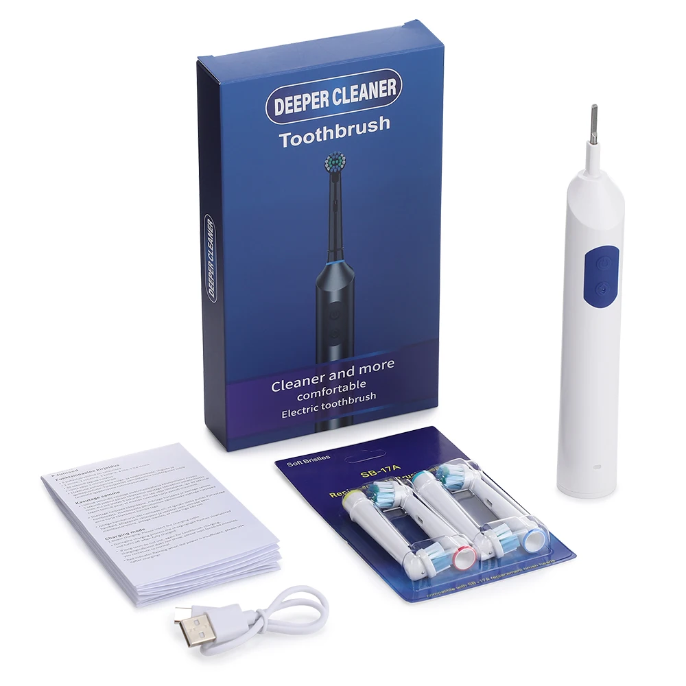 (branca) Escova De Dentes Elétrica Inteligente Com Rotação E Temporizador, Com 5 Modos De Limpeza.