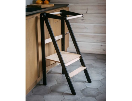 Torre de aprendizaje plegable Montessori LEG&GO Negro