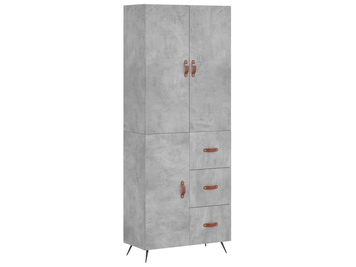 Mueble alto en derivados de madera gris cemento MAISON EXCLUSIVE (69,5x34x180 cm)