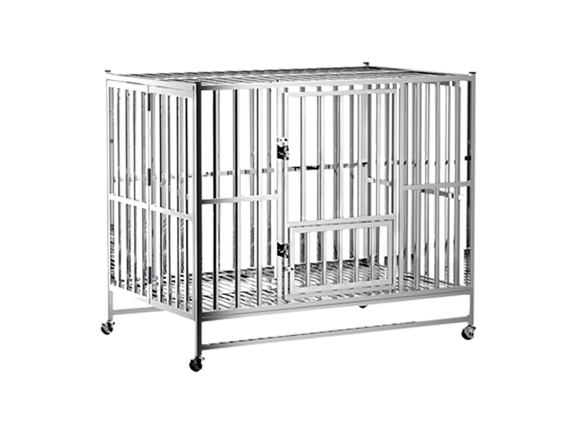 Jowy Jaula Grande Plegable Para Perro/mascota Grande De Acero Inoxidable Fácil De Montar Para Un Transporte Cómodo