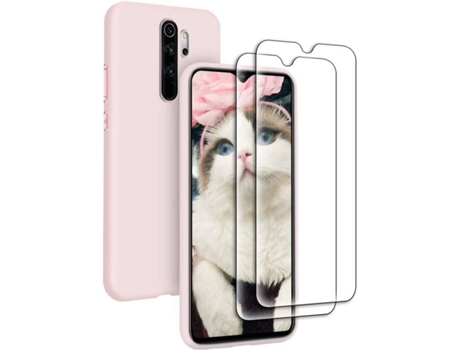 Carcasa + Protector Xiaomi Redmi Note 8 Pro HONGWE. Rosa